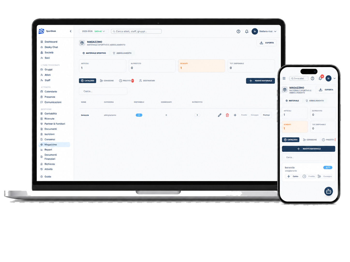 SportDesk - magazzino sportivo