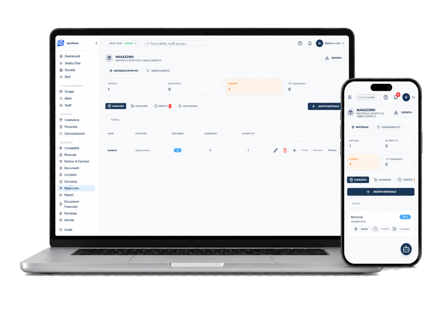 SportDesk - magazzino sportivo